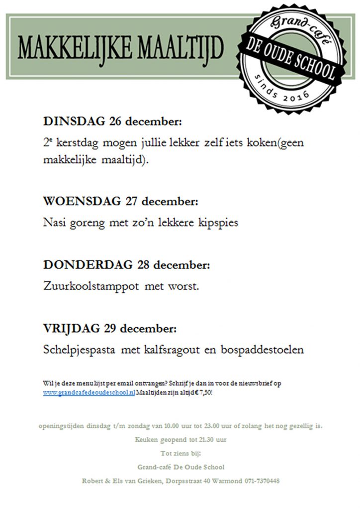 Grand Cafe de Oude School