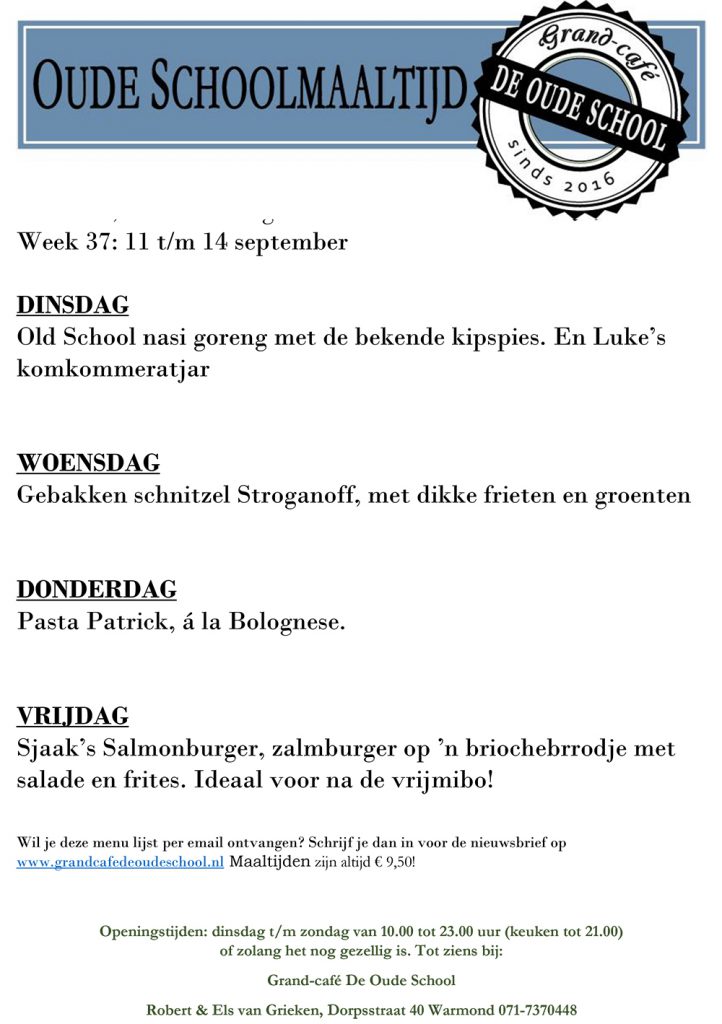 Grand Cafe de Oude School