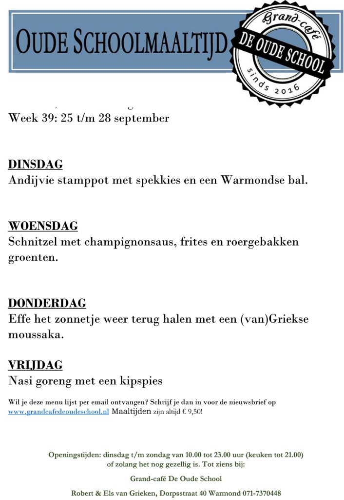 Grand Cafe de Oude School