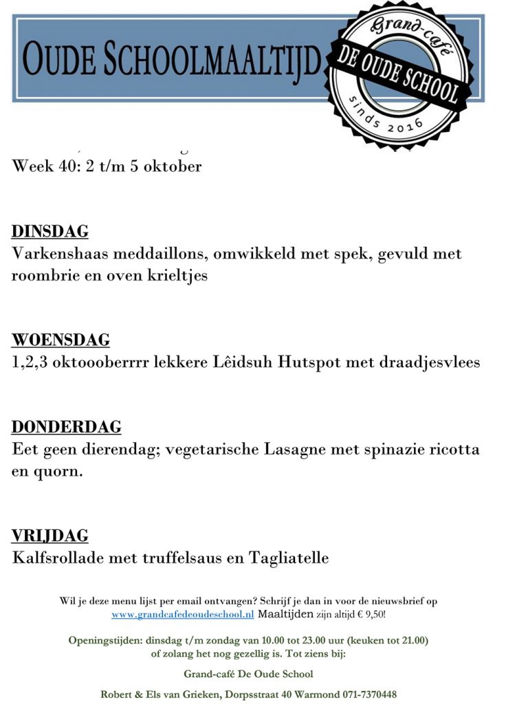 Grand Cafe de Oude School