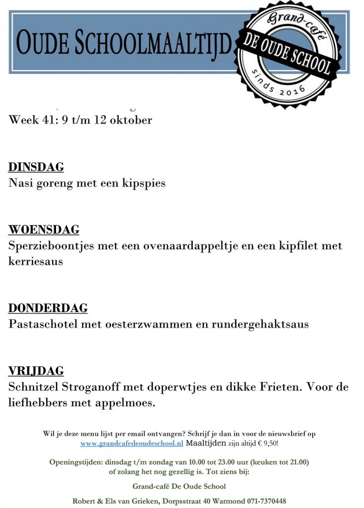 Grand Cafe de Oude School