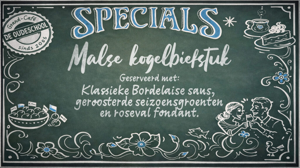 Grand cafe de oude school - specials lunch diner - biefstuk