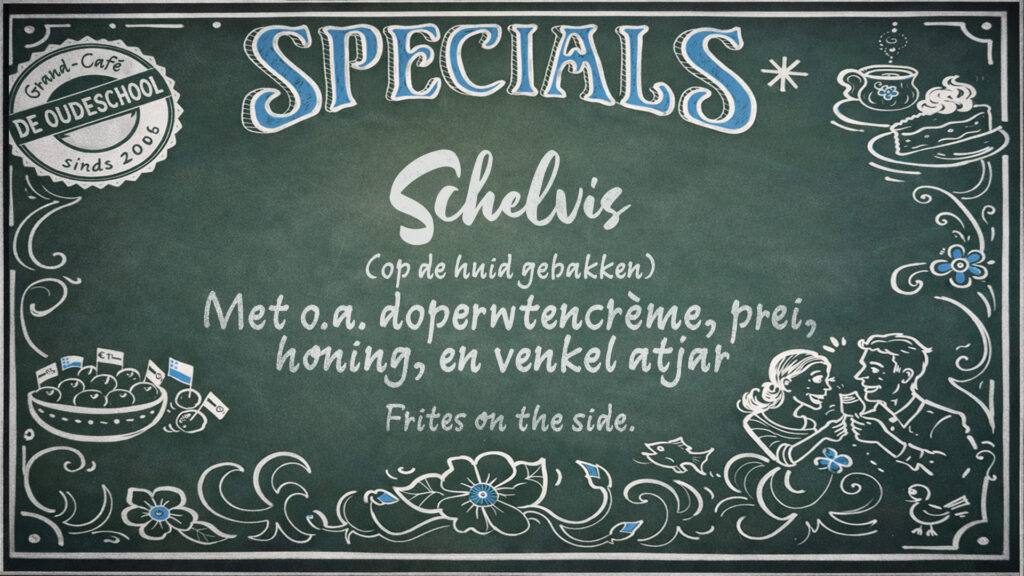 Grand cafe de oude school - specials lunch diner - schelvis
